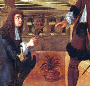 (Detail) Charles II Presented with a Pineapple. c.1675-80. © Her Majesty Queen Elizabeth II